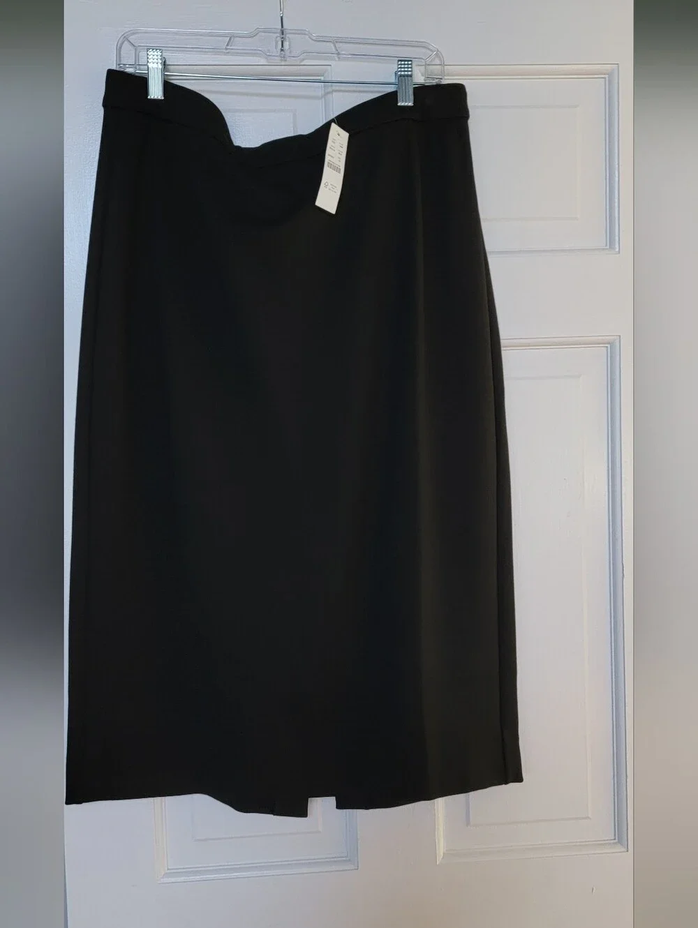 NWT J. Crew No. 3 Black Ponte Pencil Skirt, Size 16